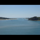 Die Mündung des Rio Mira bei Vila Nova de Milfontes